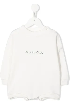 Studio Clay Logo-print organic-cotton romper