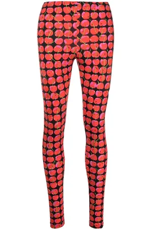 La DoubleJ Cherry-print mid-rise leggings