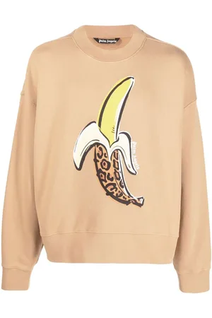 Palm Angels Leopard banana print sweatshirt