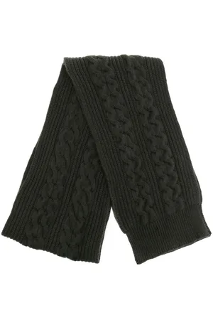 PRINGLE OF SCOTLAND Ribbed cable-knit scarf