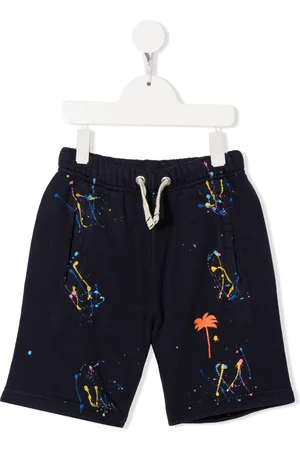 Palm Angels Paint-splatter cotton shorts
