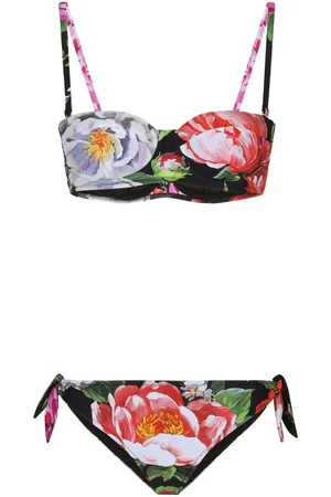 Dolce & Gabbana Floral-print balconette bikini