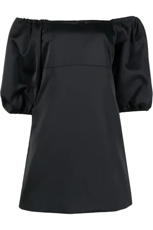 Patou Puff-sleeve Bardot mini dress