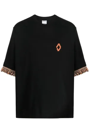 MARCELO BURLON Fringed-trim T-shirt
