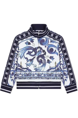 Dolce & Gabbana Majolica-print zip-up sweatshirt
