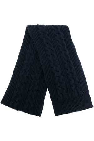 PRINGLE OF SCOTLAND Ribbed cable-knit scarf