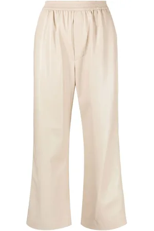 Nanushka Faux-leather cropped trousers