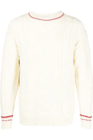 Marine Serre Cable-knit wool jumper