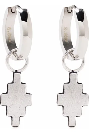 MARCELO BURLON Cross pendant huggie hoop earrings