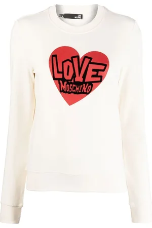 Love Moschino allover sequin hooded top in black