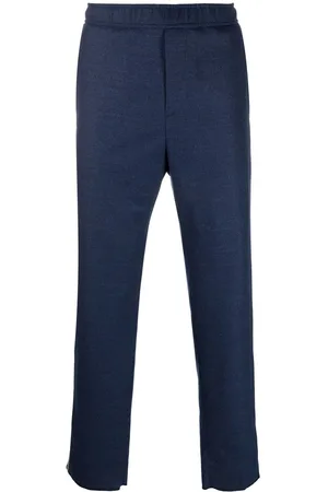 Etro Logo-tape virgin wool trousers