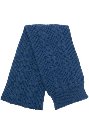 PRINGLE OF SCOTLAND Ribbed cable-knit scarf