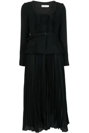 Self-Portrait Ruched crepe midi dress