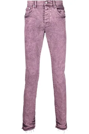 Purple Brand Bleach-effect skinny jeans