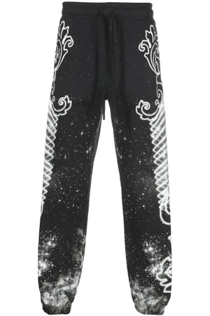 VERSACE Galaxy-print cotton track-pants