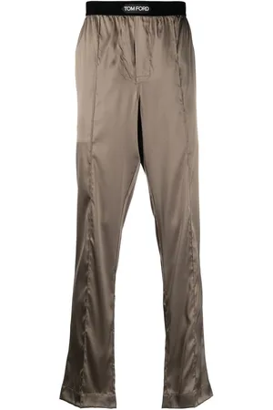 Tom Ford Logo-waist silk pajama bottoms