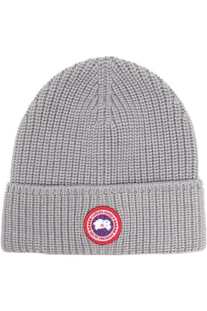 Canada Goose Logo-patch ribbed beanie