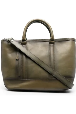 Officine Creative - OC Class 35 Dephts - Green Leather Tote Bag