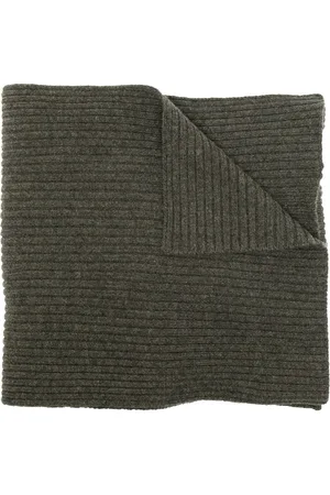 N.PEAL Ribbed-knit organic-cashmere scarf
