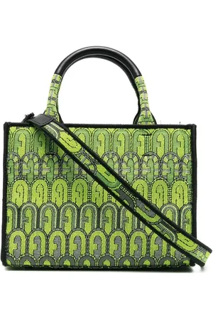 Furla Small logo-jacquard tote bag