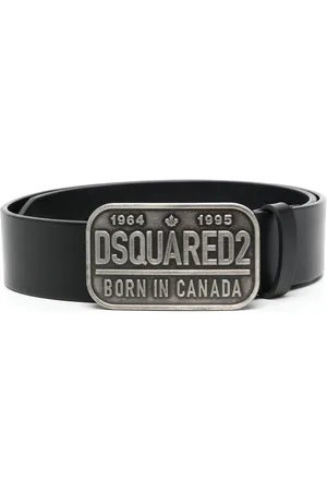 Dsquared2 Logo-plaque buckle leather belt