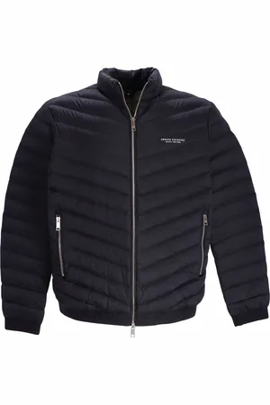 Emporio Armani Quilted Nylon Dark Navy Down Jacket – Retro Designer Wear