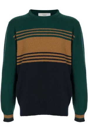 PRINGLE OF SCOTLAND Striped panelled wool jumper
