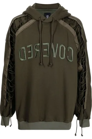 Juun.J Layered Hoodie in Green for Men