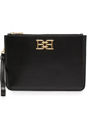 Bally Leather logo-plaque clutch