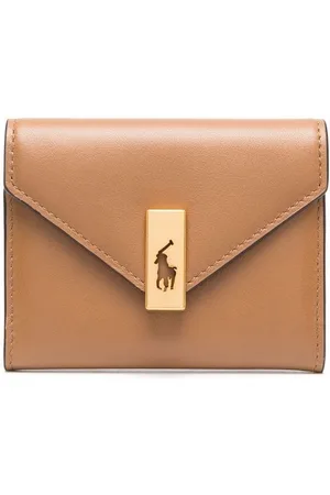 Lauren Ralph Lauren embossed-logo Zip Leather Wallet - Farfetch