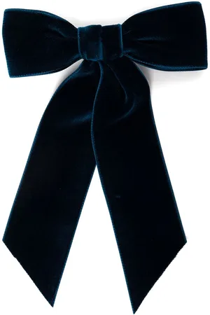 Jennifer Behr Bow-detail velvet clip