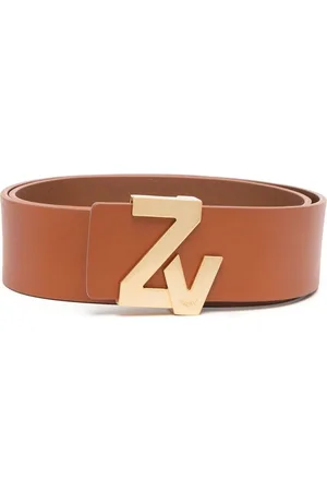Zadig & Voltaire Logo-plaque leather belt