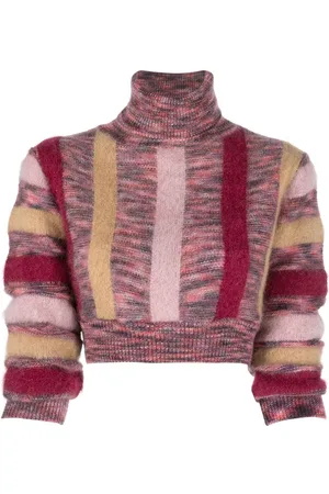 Dsquared2 Striped roll-neck crop jumper