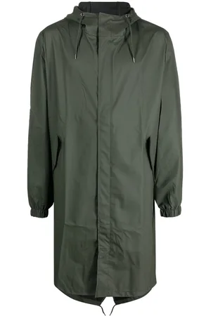 Rains Drawstring hooded raincoat