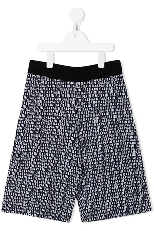 Balmain Intarsia-knit logo shorts