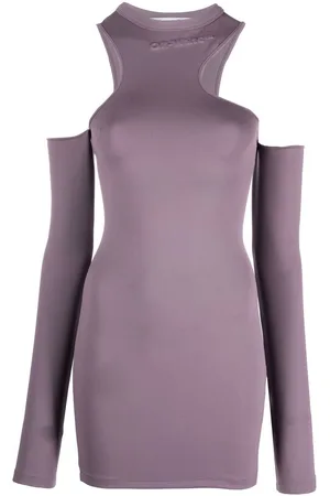 OFF-WHITE Asymmetric cold-shoulder minidress