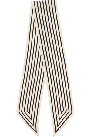 Totême Striped silk ribbon scarf