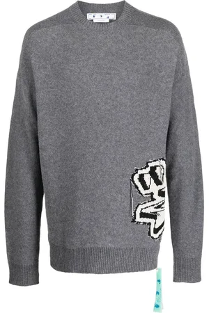 OFF-WHITE Graffiti chunky-knit jumper