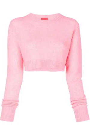 Cashmere In Love Ribbed-trim cropped jumper
