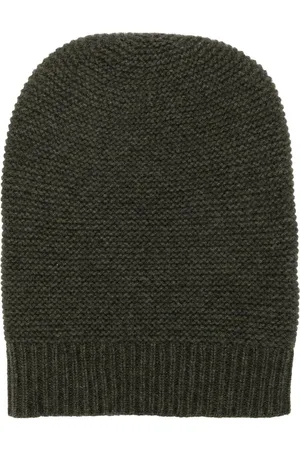 N.PEAL Contrast-panel knitted beanie