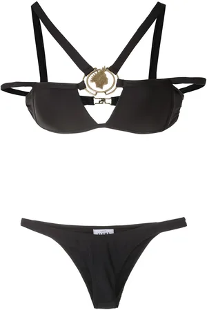 AMIR SLAMA Metallic embellishment bikini set