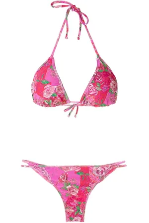 AMIR SLAMA Floral-print bikini set
