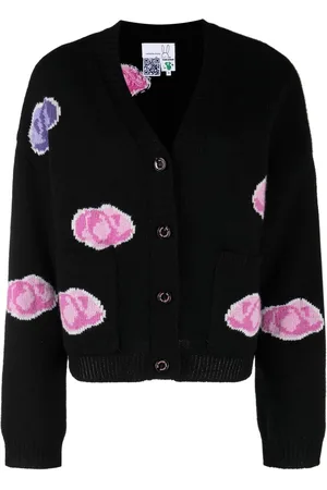 Natasha Zinko Rose-intarsia V-neck cardigan