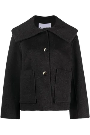 Ganni Oversize-collar single-breasted jacket