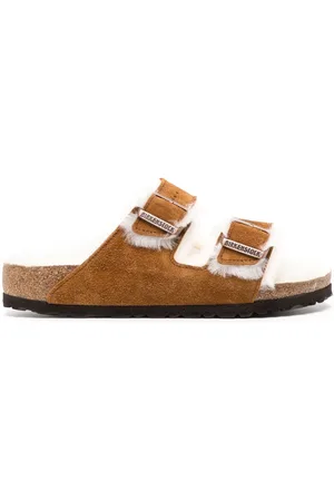 Birkenstock Shearling-lined slip-on sandals