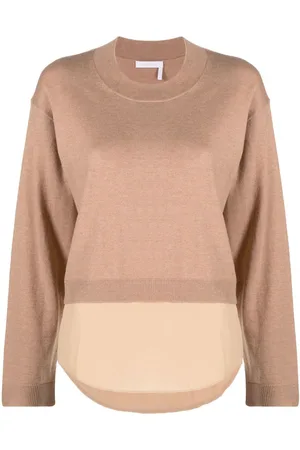 See by Chloé Layered-effect crew neck sweater