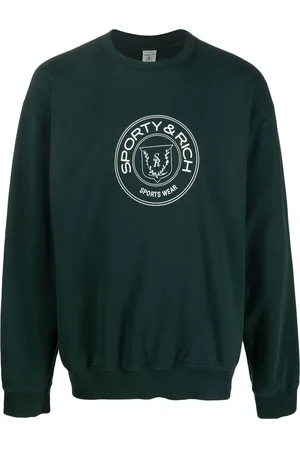 Sporty & Rich Logo-print crew neck jumper