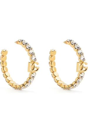 Dolce & Gabbana DG crystal-embellished hoop earrings