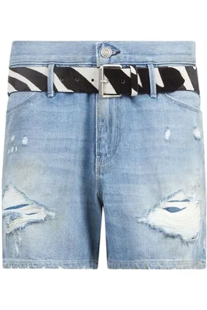RTA Pierce distressed denim shorts