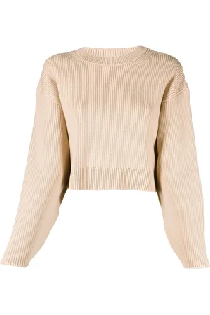 Patou Cropped rib knit jumper